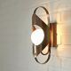 Brutalist sconce vintage wall lamp space age copper lamp 1970 light fixture