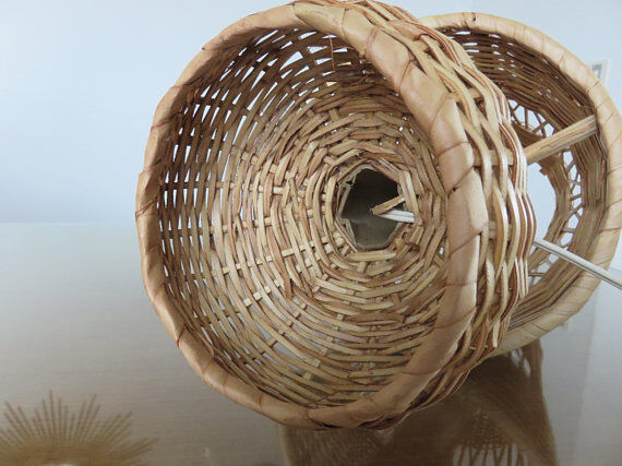 Scandinavian 70s rattan lamp