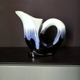 Flamed stoneware pitcher