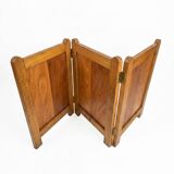 Old oak three-panel fire screen