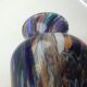 Boheme vase in multicolored thick glass splashes height 27 cm