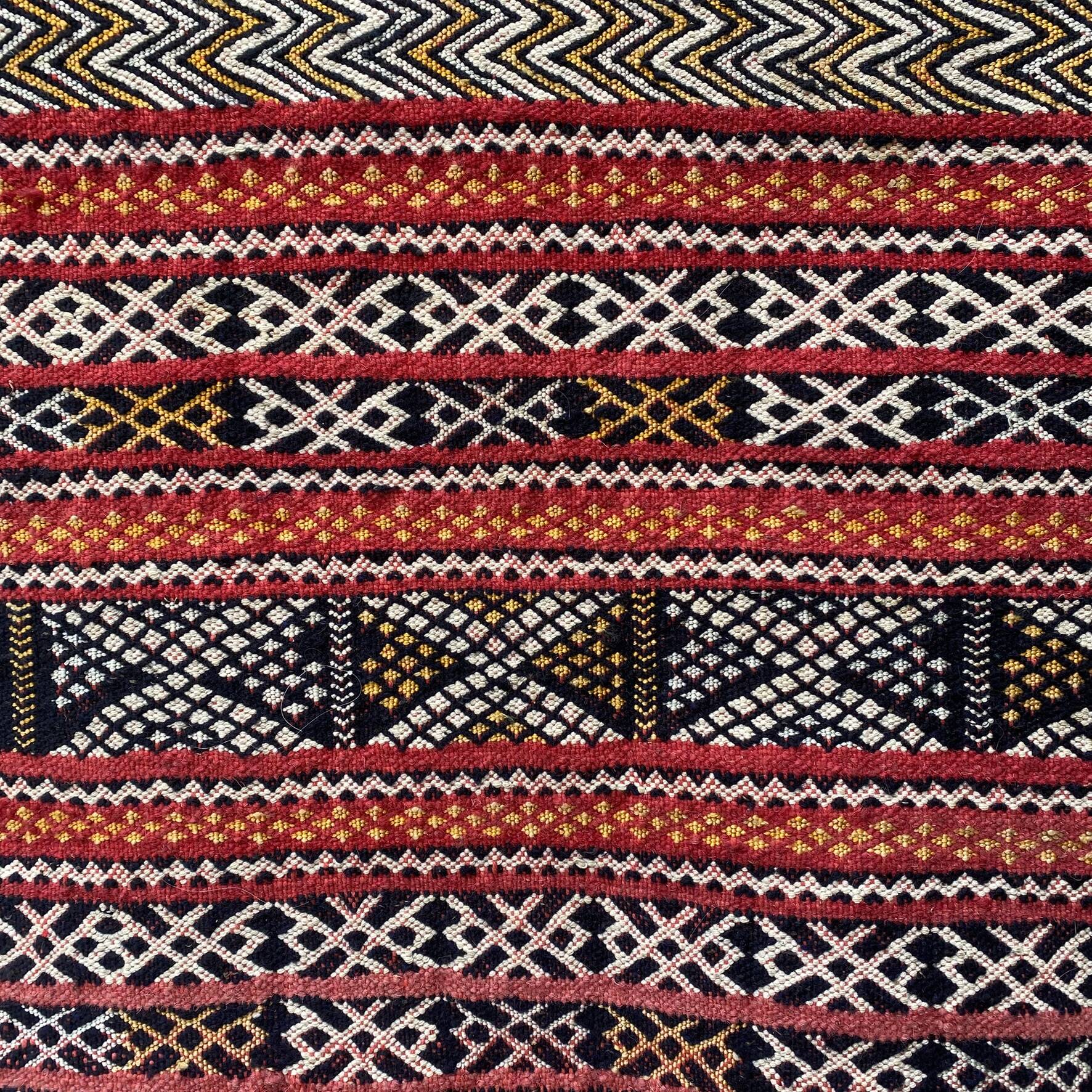 Handwoven Berber Kilim rug, wall hanging.