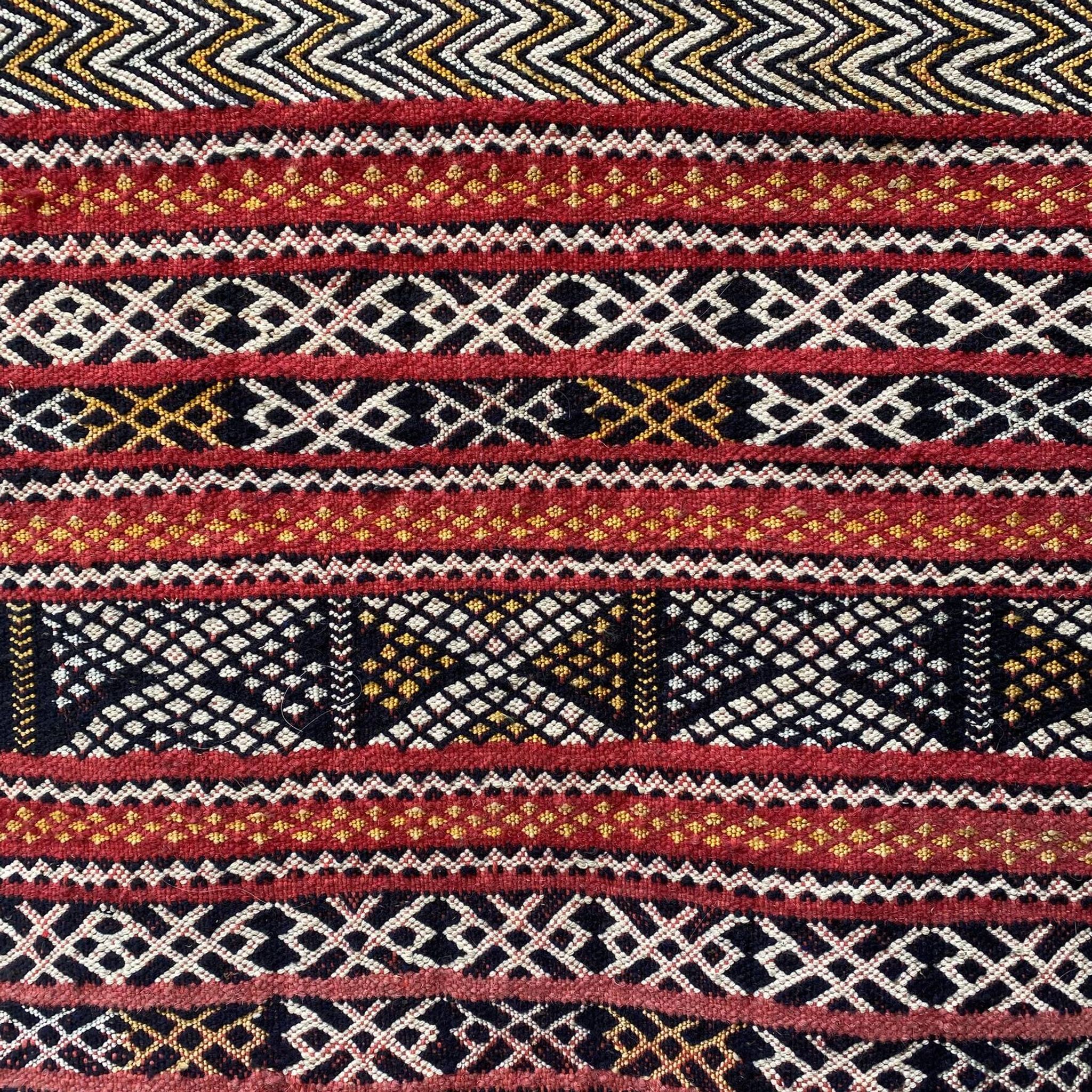 Handwoven Berber Kilim rug, wall hanging.
