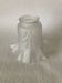 Antique tulip lampshade in white frosted glass with pleated crown