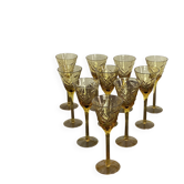 Verres à pied en verre ambré 