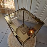 Gold brass side table  
Accent table