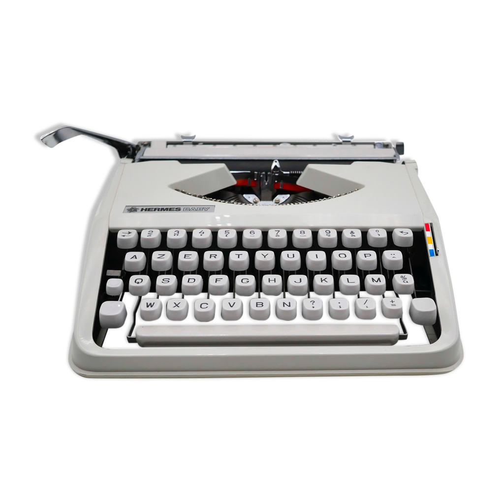 Hermes Baby white cursive typewriter revised Mint tape | Selency