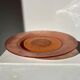 Molded pink glass dish art nouveau patterns D: 31.5cm