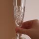 11 champagne flutes on foot in crystal saint louis collection messina model of 1973. stamped