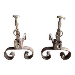 Anciens Chenets de Cheminée