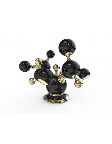 Lampe de table en laiton et acier