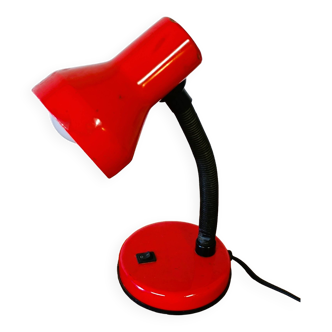 Red flexible desk lamp
