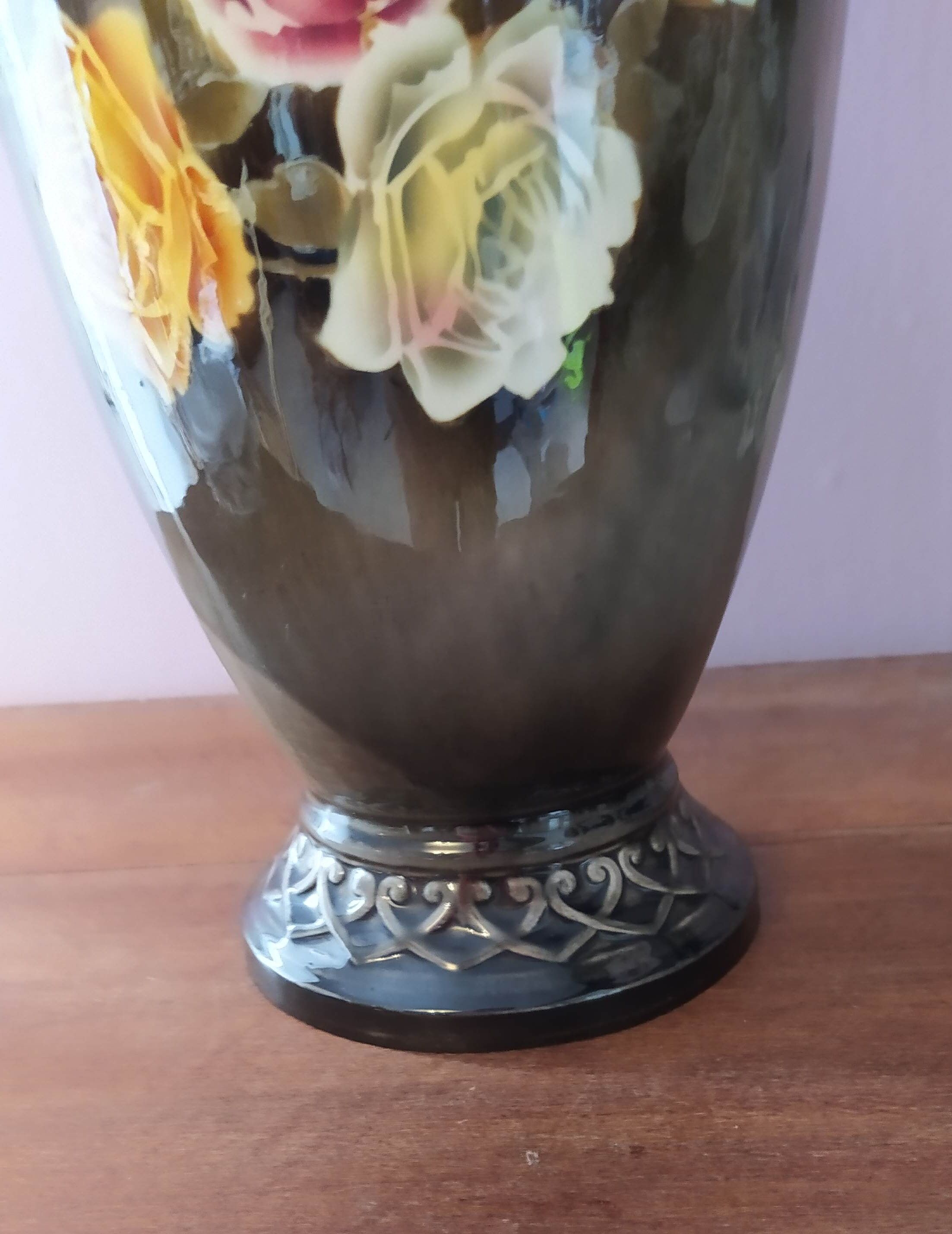 Large art deco ceramic vase form Amphora