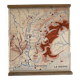 Vintage school map 1950 double-sided "The Garonne / the Rhône"