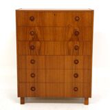 Scandinavian "tallboy" chest of drawers in teak, Sweden, 1960