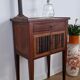 Directory style marquetry side table