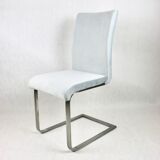 Grey Chairs on aluminium legs fully restored, Set of 4