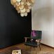 Vintage Murano Chandelier - 57 iridescent golden alabaster glasses
