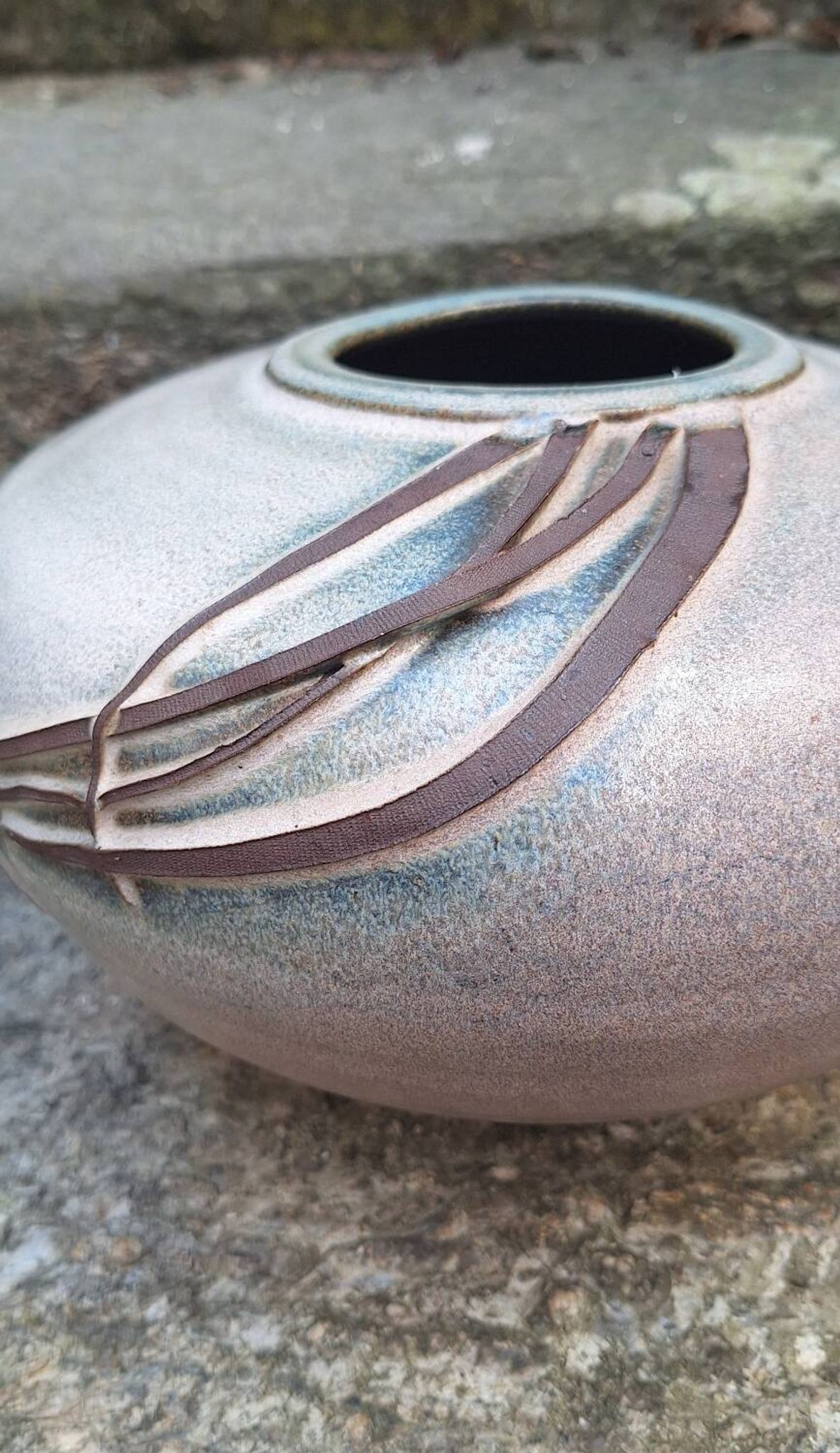 Ceramic vase by Nadia and Alain Pinel
