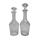 Ensemble de deux carafes en cristal taillé, 24 cm