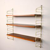 Swedish wood and metal shelving unit