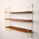 Swedish wood and metal shelving unit