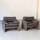 Set of 2 easy chairs 'Maralunga' by Vico Magistretti