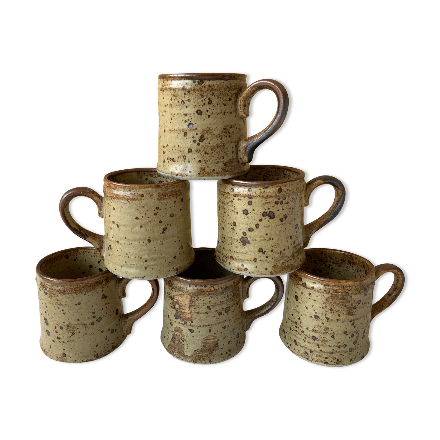 6 vintage coffee cups