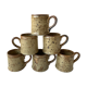 6 vintage coffee cups
