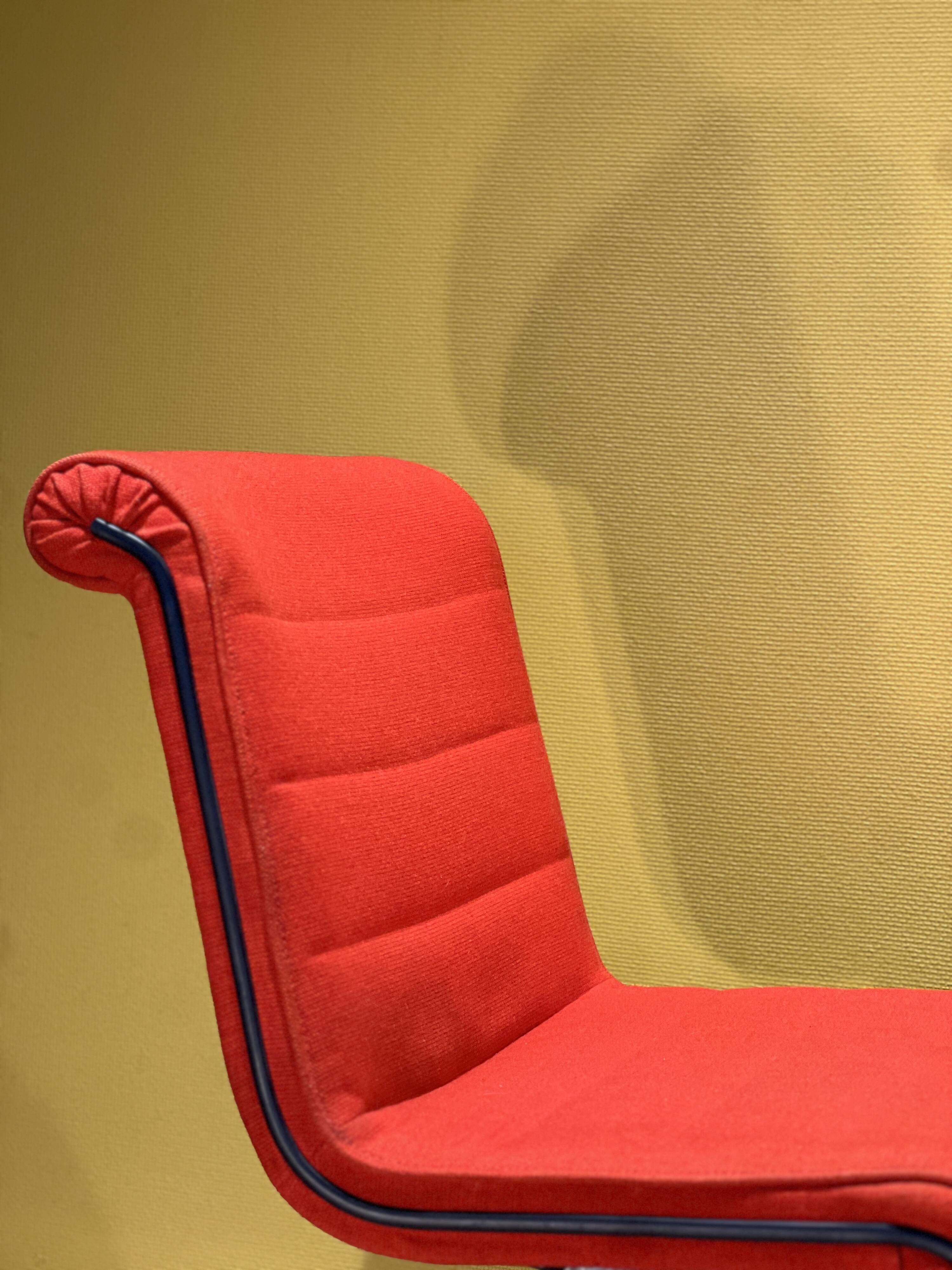 Orange Lounge Chair By Kiga Spa For Knoll, Germany, 1960's