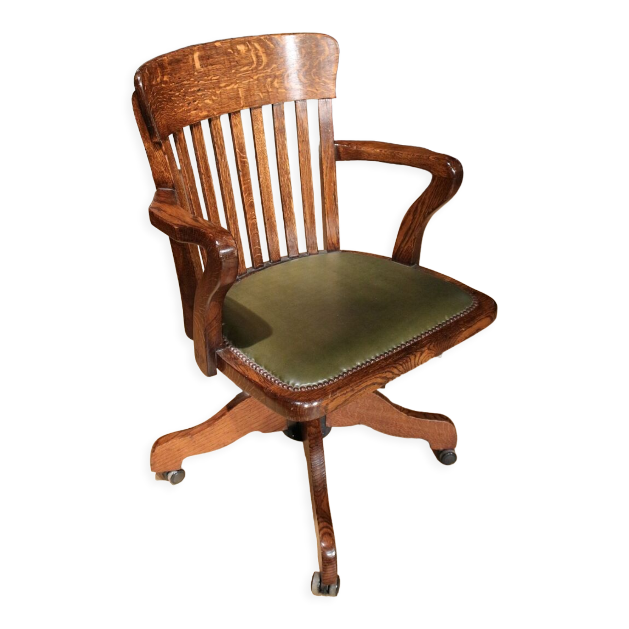Antique oak office chair