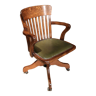 Chaise de bureau en chêne antique