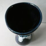 Ceramic vase fat lava, 60s