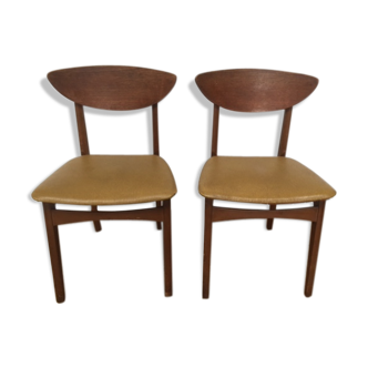 Pair of Scandinavian chairs wood