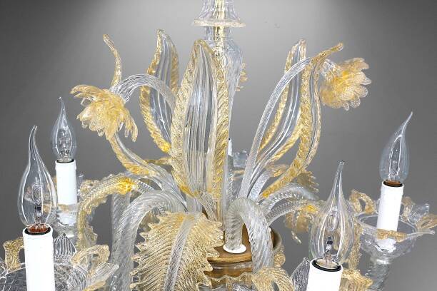 Venetian lustre in Murano glass and gold leaf
