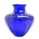 Art déco vase, cobalt crystal, Józefina Glassworks, Poland, 1930s