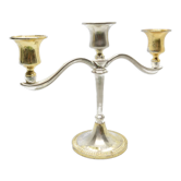 Three-branched plated candlestick, France of the south of the 20th century