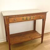 Wooden and marble console table