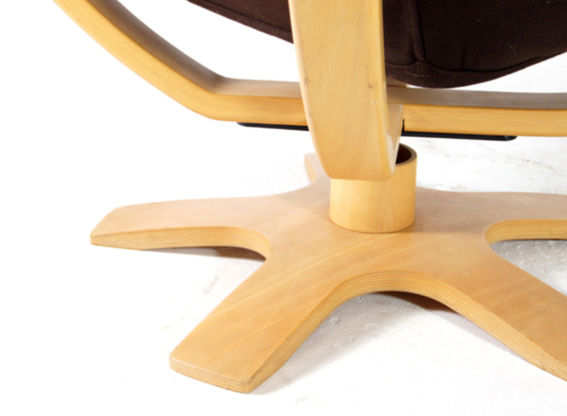 70s oak skippers chair