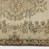 Turkish Vintage Beige Area Rug