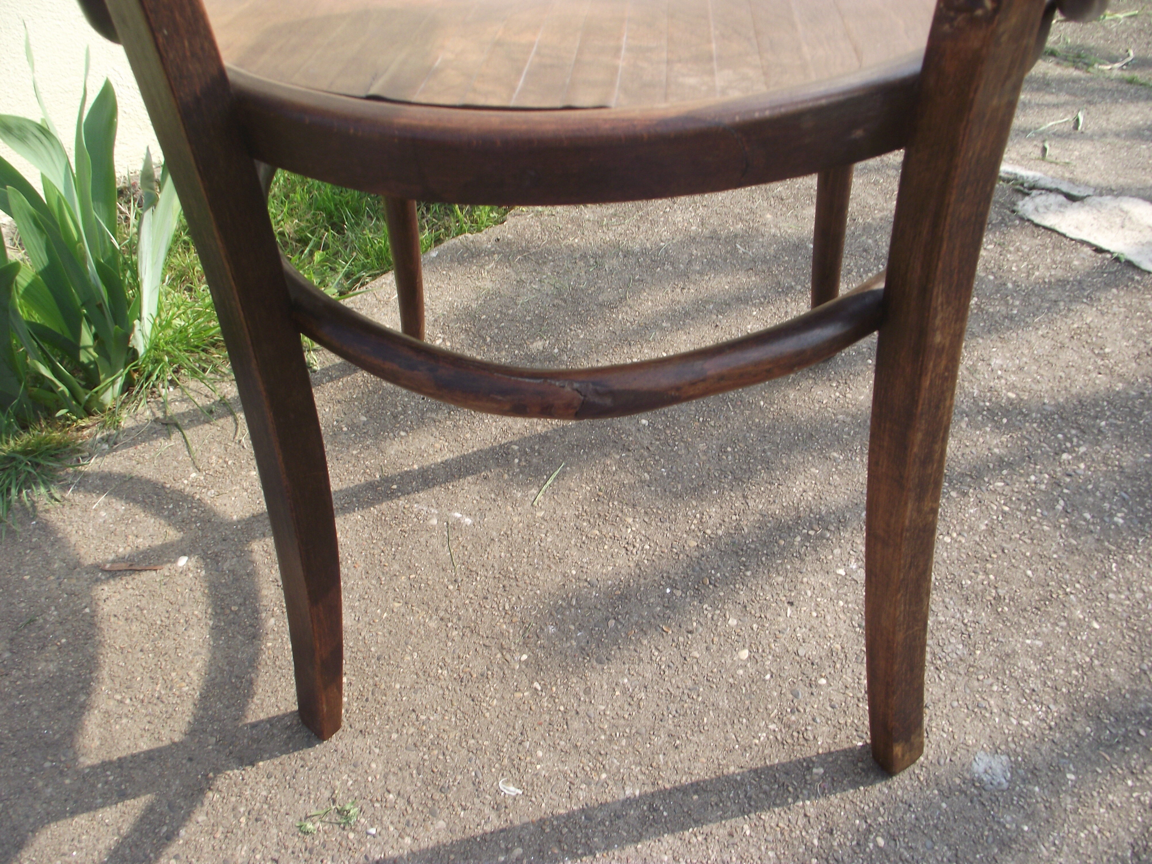 Fauteuil de bureau bois courbé baumann début 20 ème