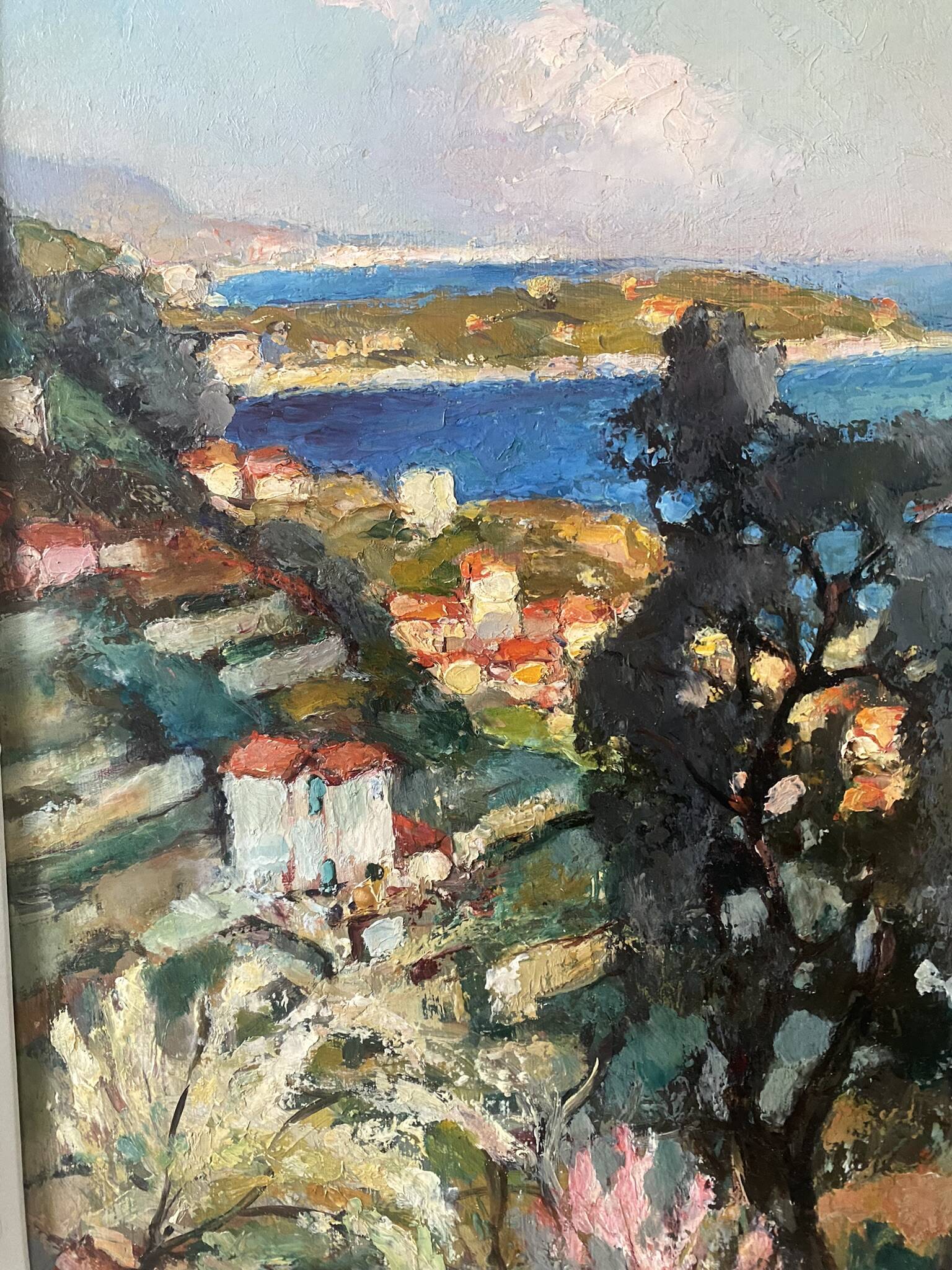 Paysage de la cote d'azur signé Dubois