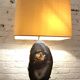 Gilded brass and agate desk lamp by Willy Daro 1980s