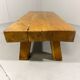 Brutalist sturdy hardwood coffee table 1960’s
