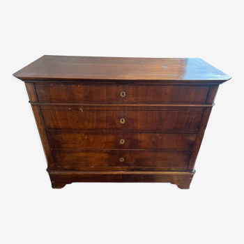 Late 19th century walnut chest of drawers