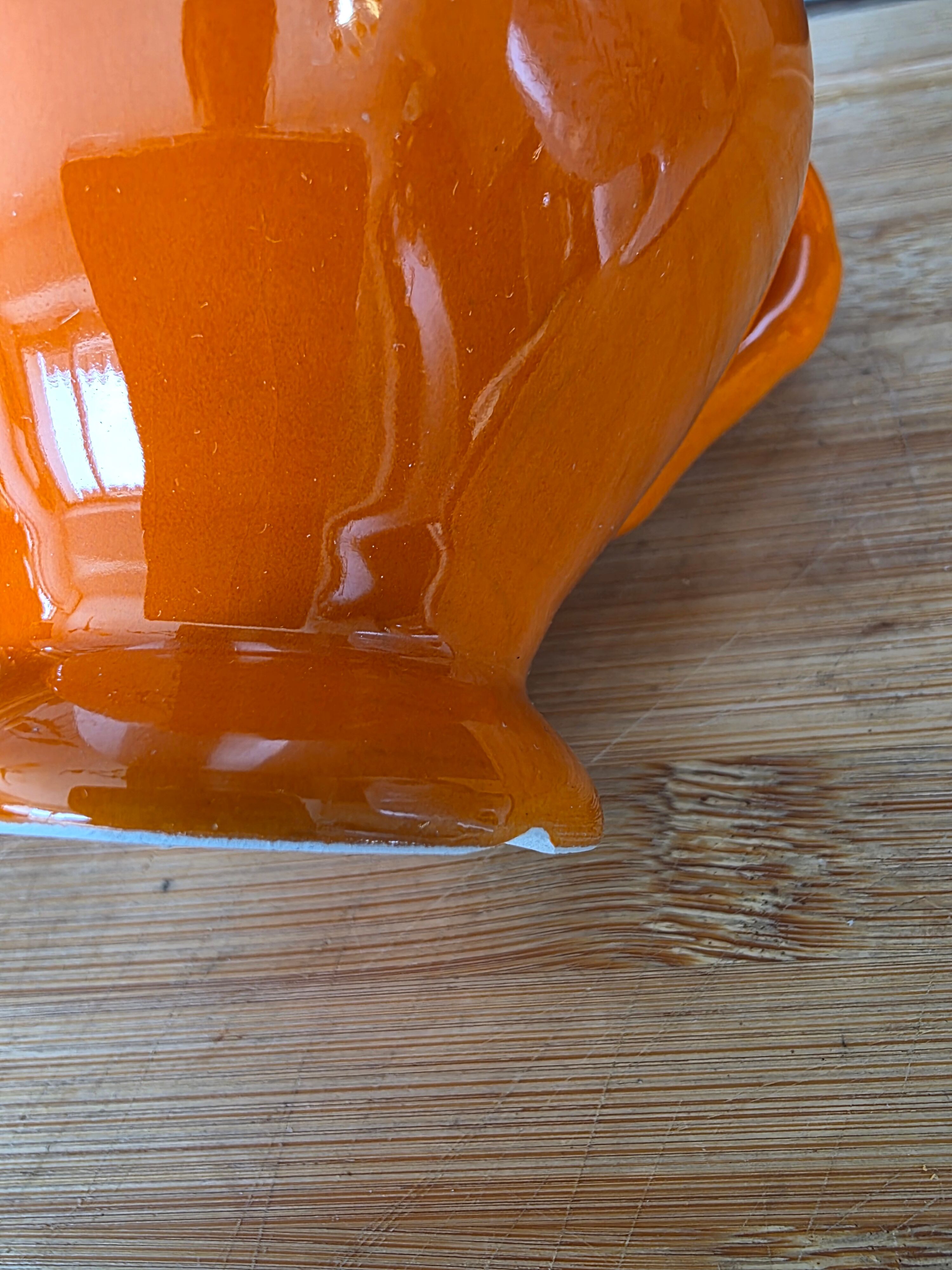 Vintage orangeade service Vallauris – Orange Pop jug + 6 cups