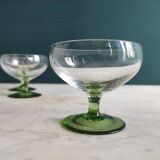 Set of four vintage French glasses for liquor