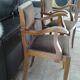 Pair Chair bridge.  Chocolate and beige velvet. Year 30