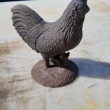 2 roosters and 2 cast iron birds