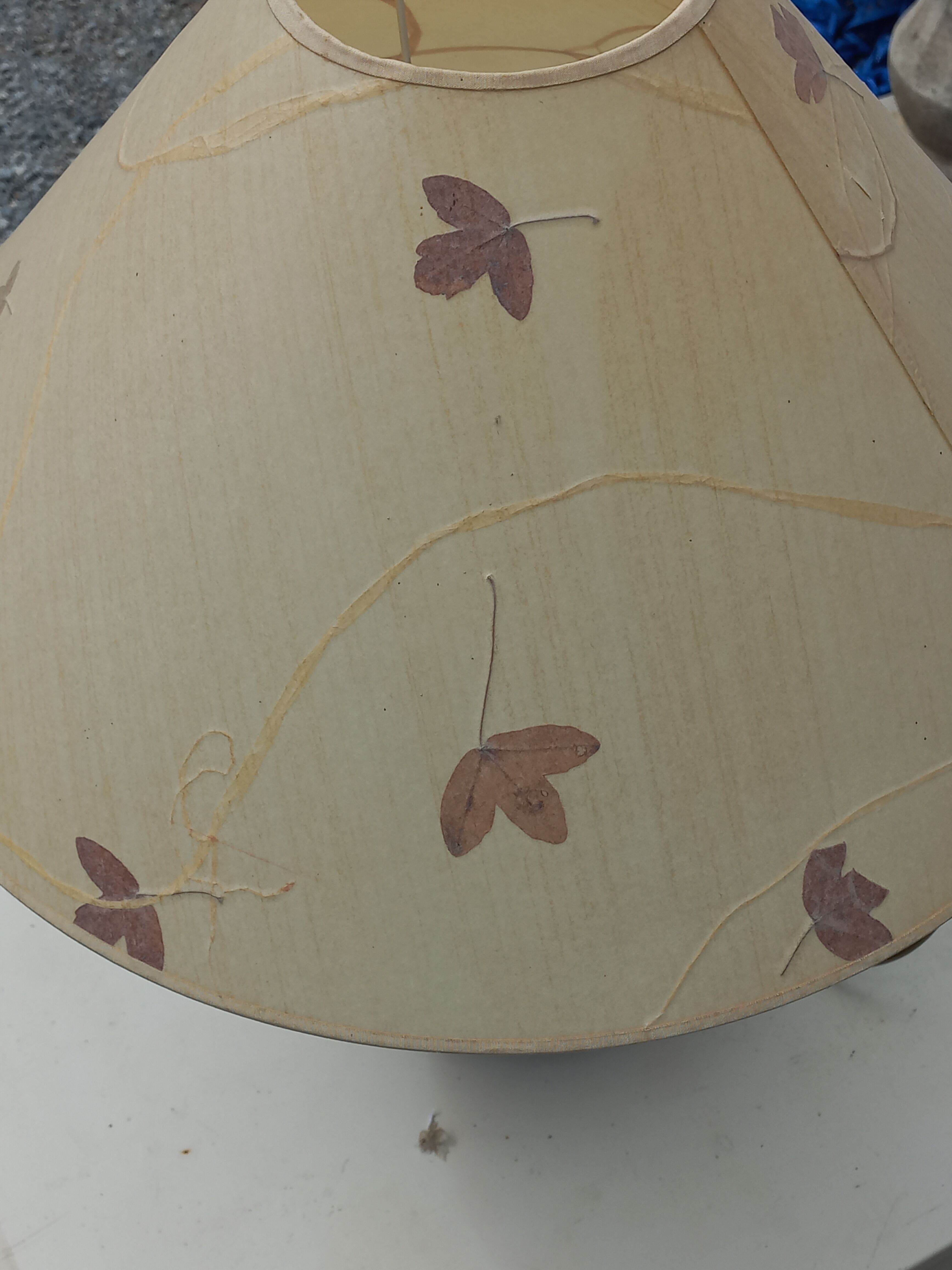 Ceramic lamp by Vallauris Fonck and Matéo lampshade of origin